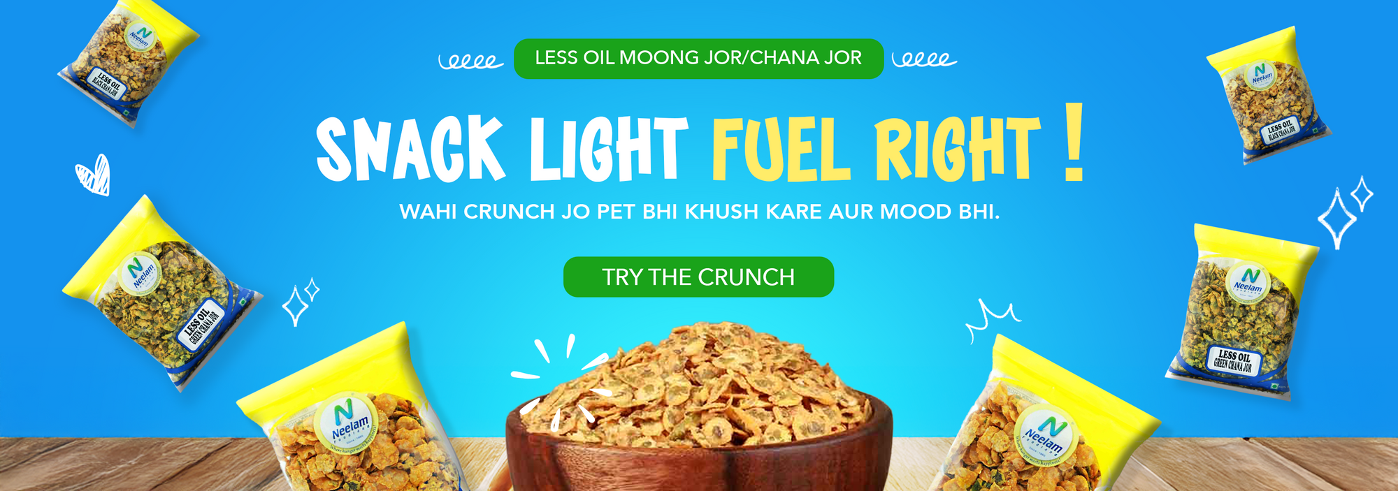 Less Oil Moong Jor / Chana Jor