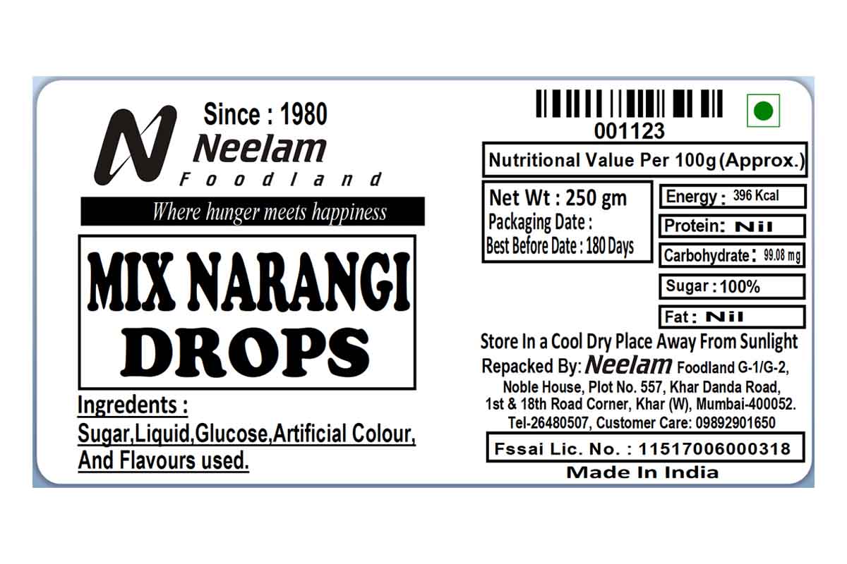 Mix Narangi Drops 250 Gm
