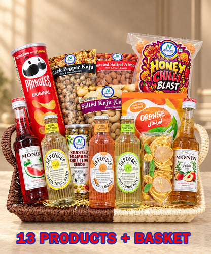 Cheers & Chakna Gift Hamper Basket 4.440 Kg
