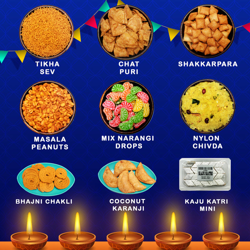 diwali sweets and snacks food gift hamper 1750 gm