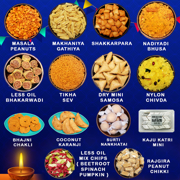 diwali sweets and snacks food gift hamper 2700 gm