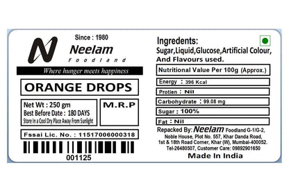 Orange Drops 250 Gm