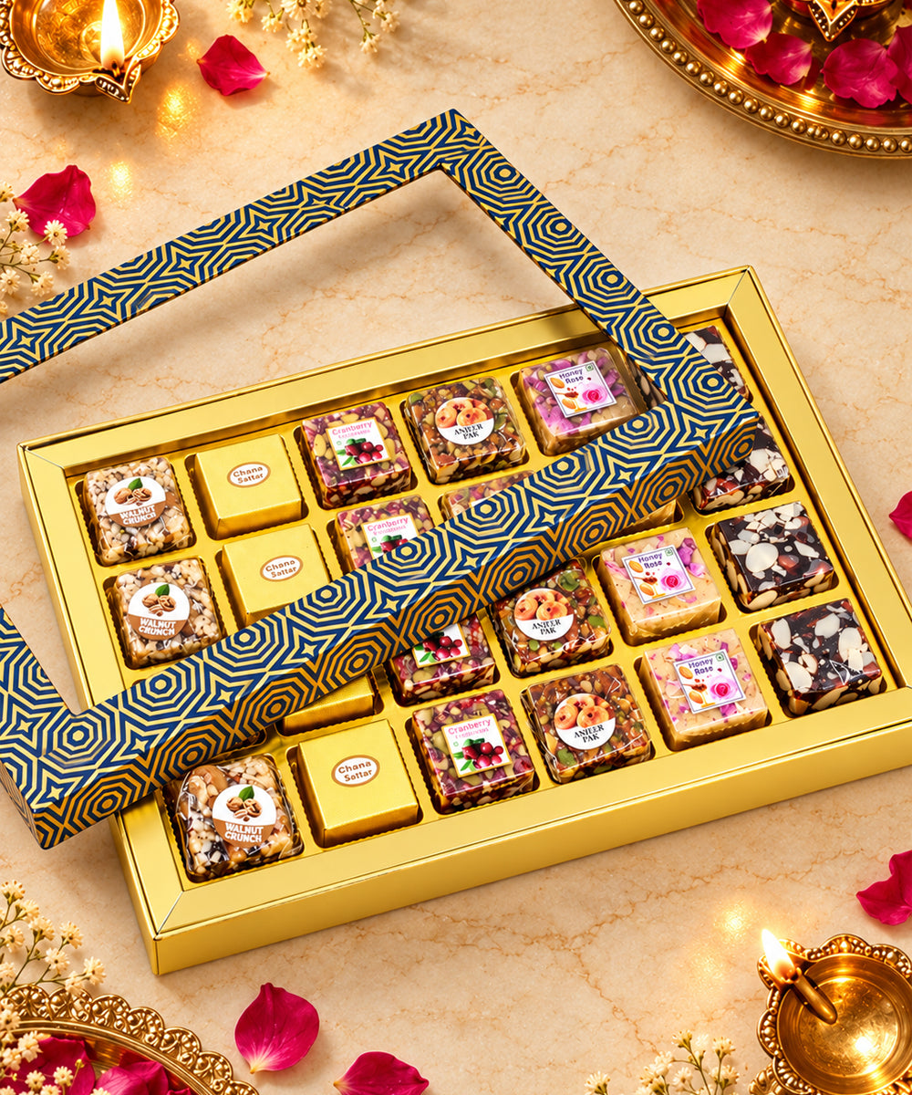 Swarn Vaibhav Diwali Sweet Treasure Box 24 Pieces