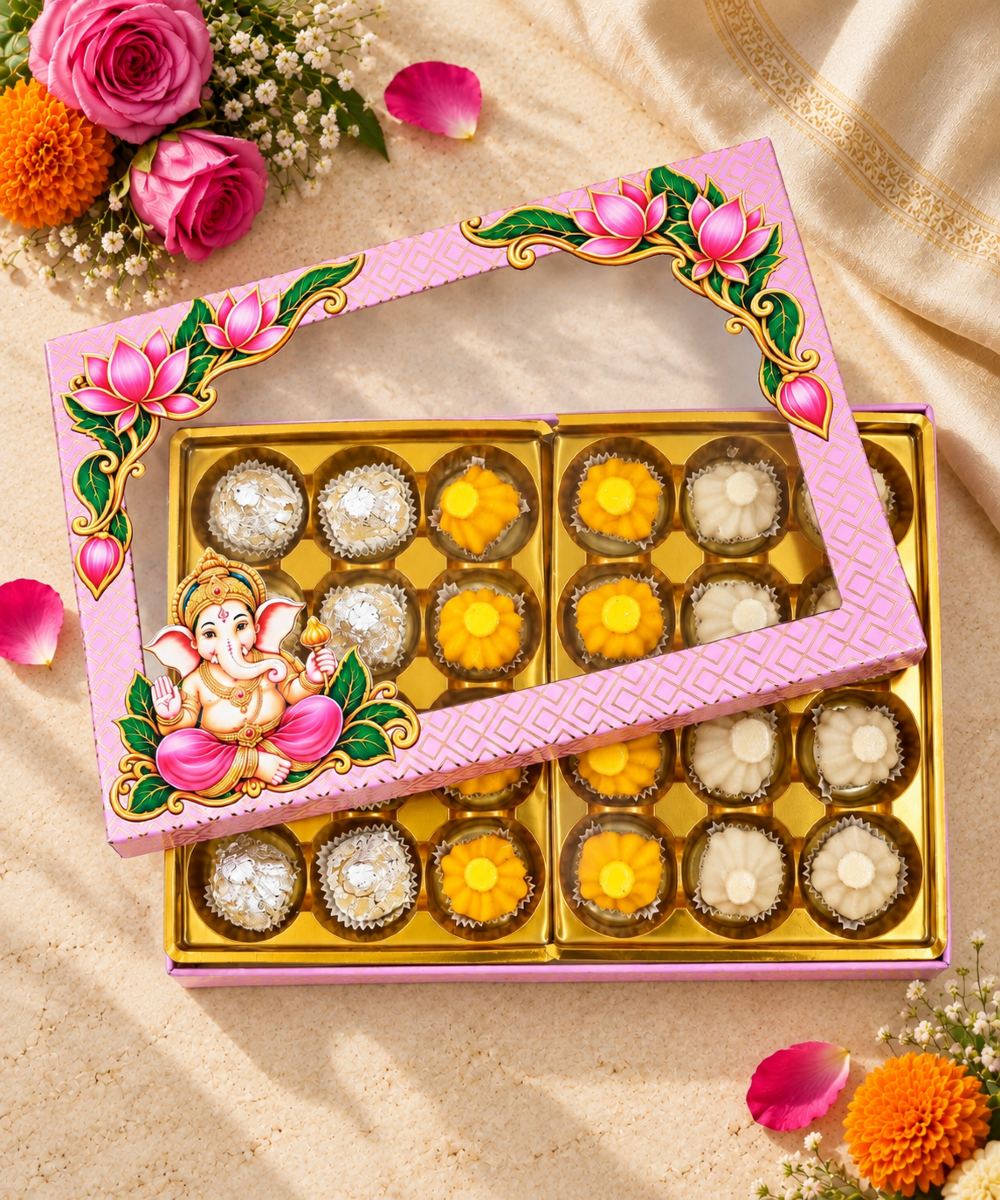 Assorted Kaju Modak Box 24 Pc