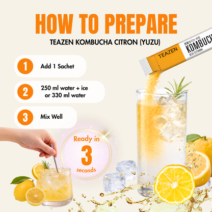 Teazen Sugar Free Citron Kombucha 50 Gm
