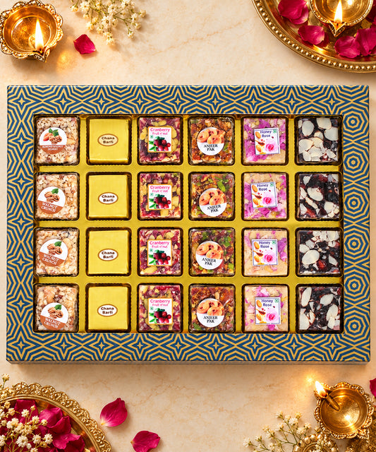 Swarn Vaibhav Diwali Sweet Treasure Box 24 Pieces