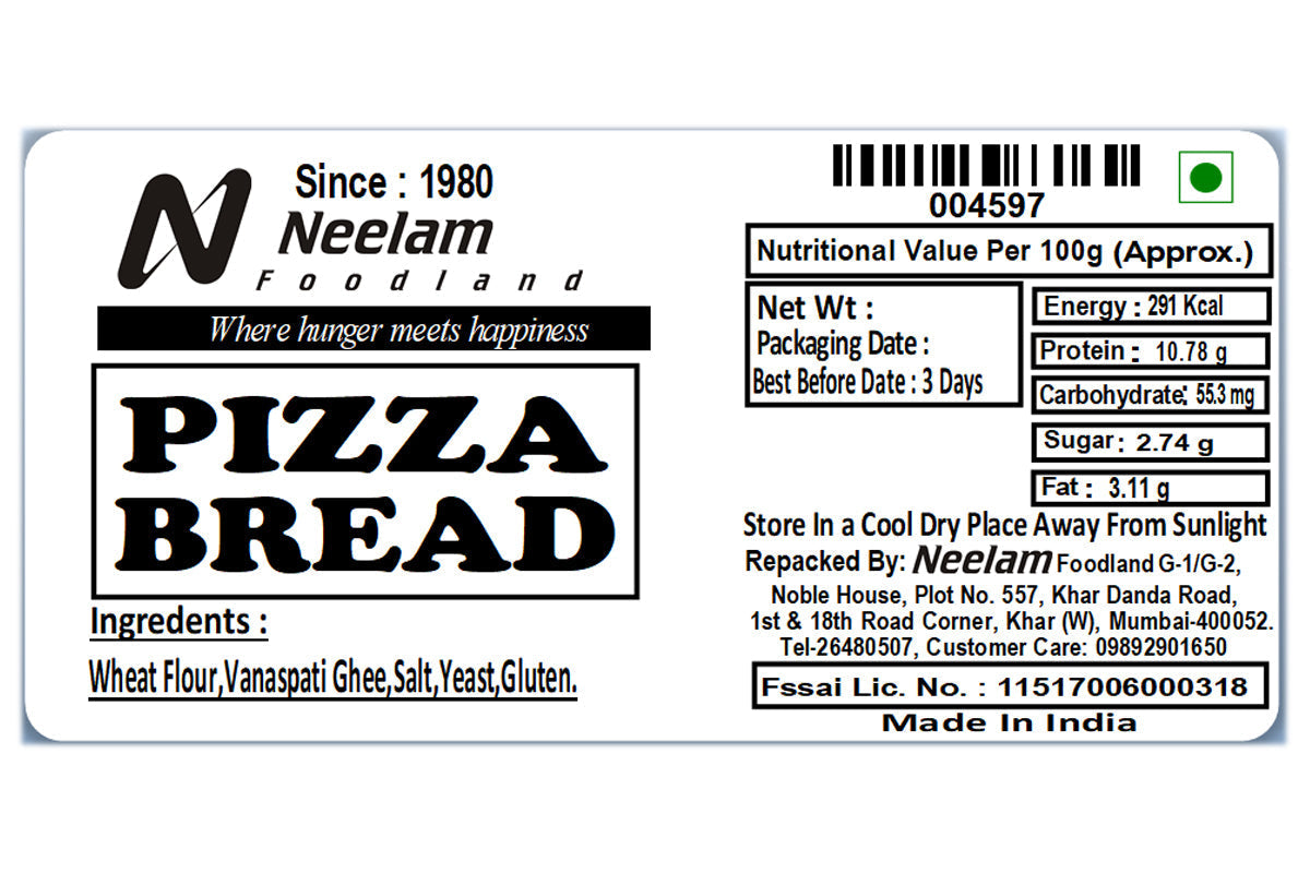 White Pizza Bread Thin 2 Pc
