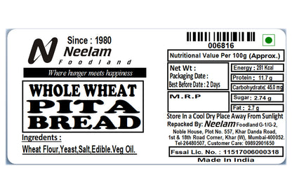Whole Wheat Pita Bread 2 Pc