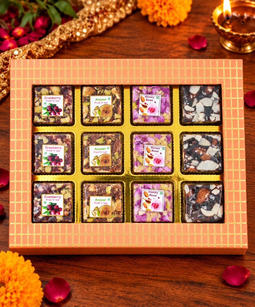 Swarn Vaibhav Diwali Sweet Treasure Box 12 Pieces