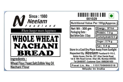 Whole Wheat Nachani Bread 400 Gm