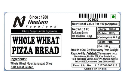 Whole Wheat Pizza Bread 2 Pc
