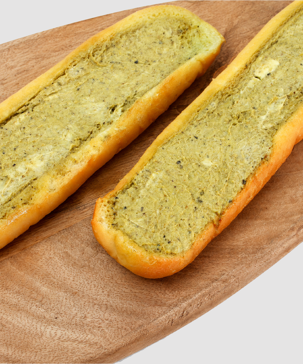 Stuffed Basil Pesto Garlic Loaf 2 Pieces
