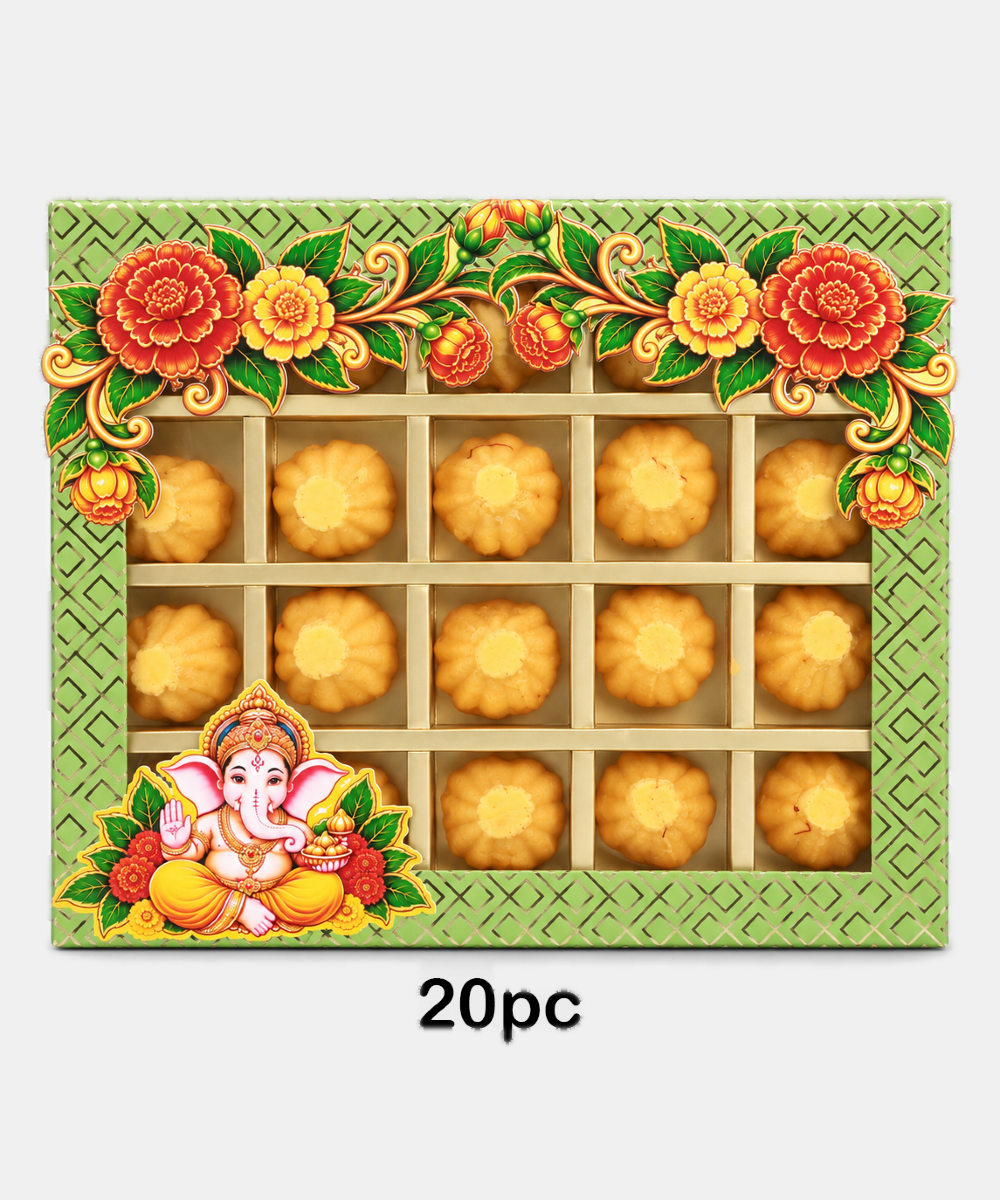 Fancy Kesar Milk Modak 20 Pc