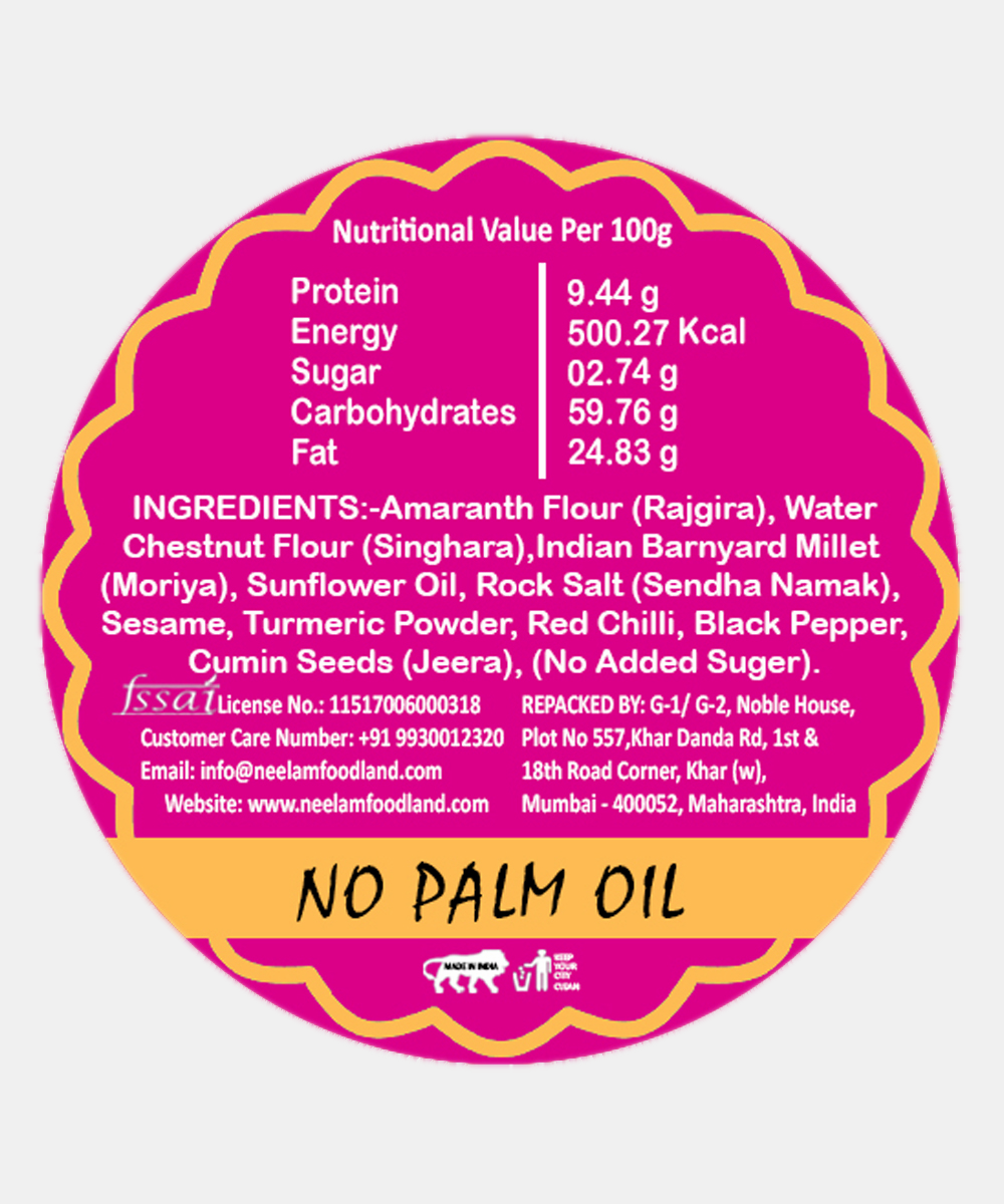 Gluten Free Farali Masala Bhakhri 200 Gm