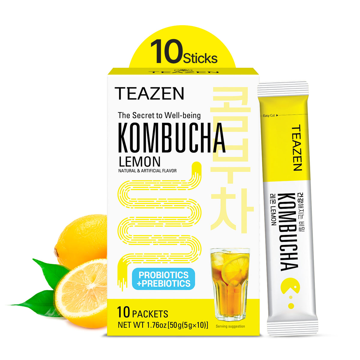 Teazen Sugar Free Lemon Kombucha 50 Gm