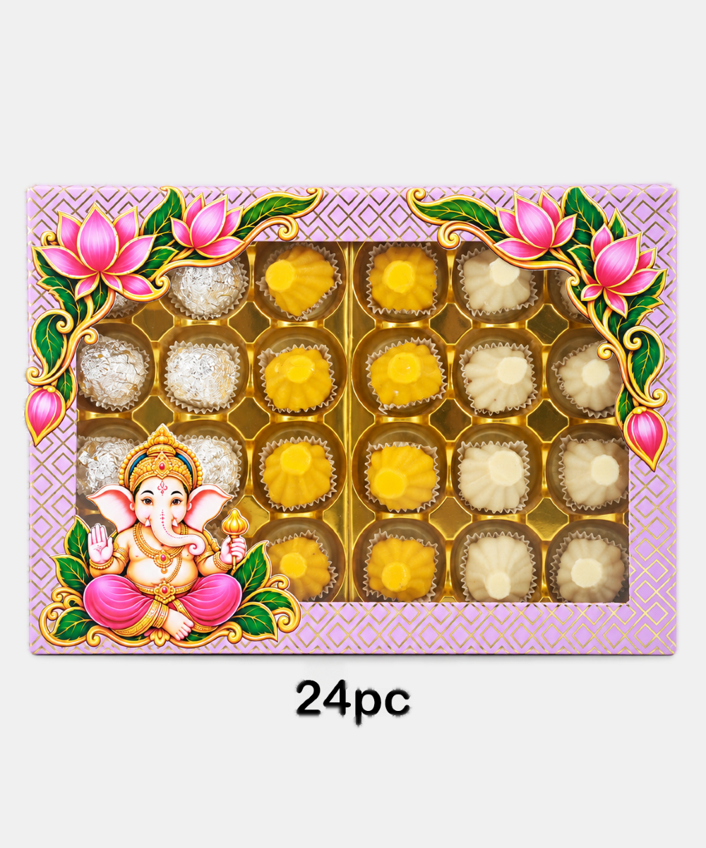 Assorted Kaju Modak Box 24 Pc