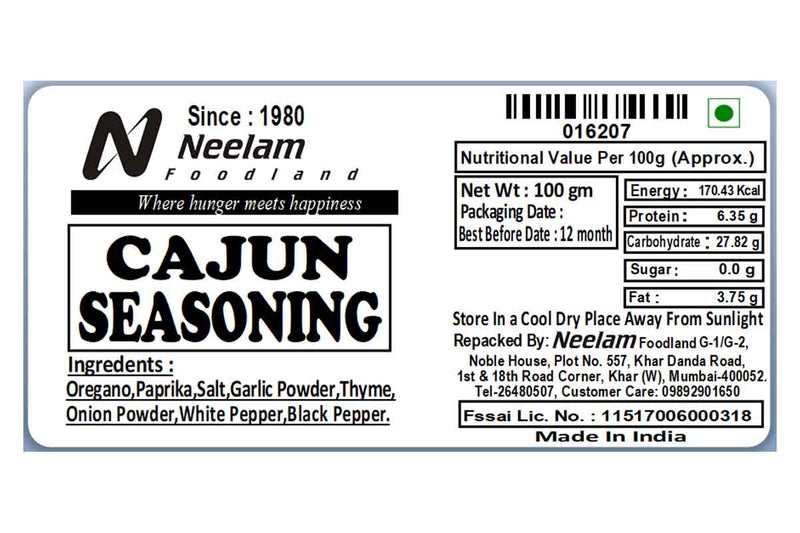 CAJUN SPICE SEASONING 100