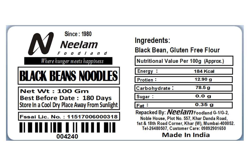 BLACK BEANS NOODLES 100