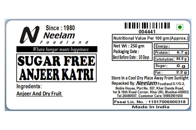 anjeer katri sugar free 250