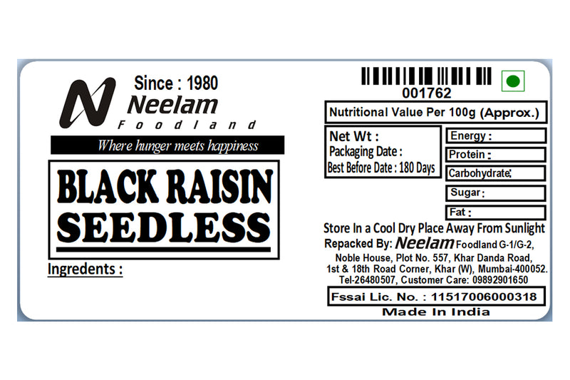 BLACK RAISIN SEEDLESS 250