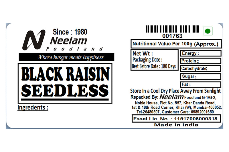 BLACK RAISIN SEEDLESS 500