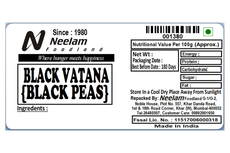 BLACK PEAS/KALE VATANE 250