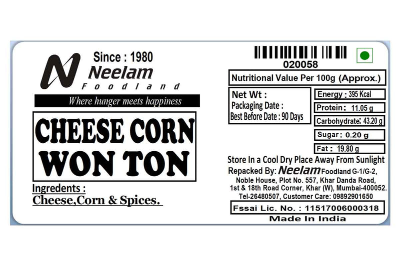 cheese corn wonton  12 piece