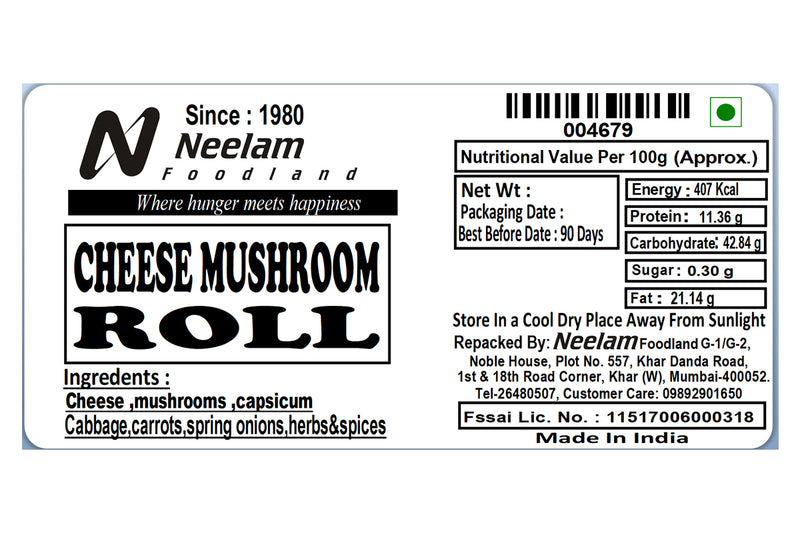 cheese mushroom roll 5 pcs