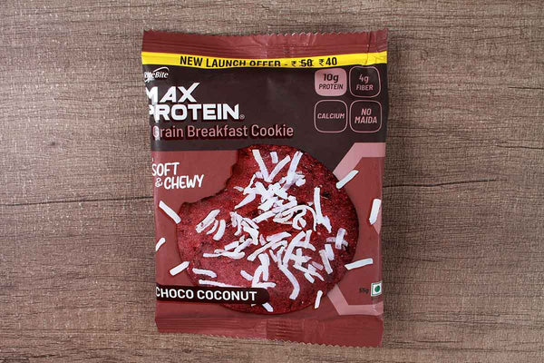 max protein 7 grain breakfast choco coconut cookie 55