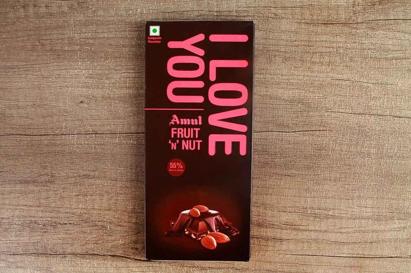 amul i love you fruit n nut chocolate 150
