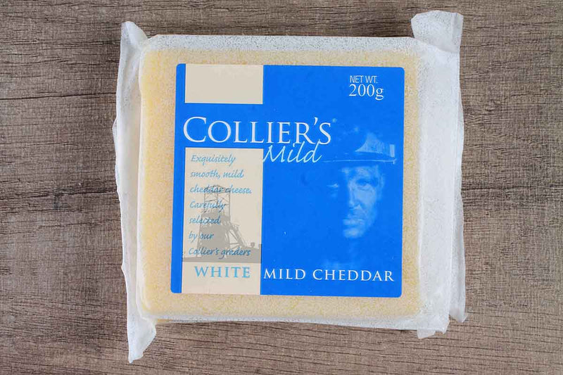 COLLIERS WHITE MILD CHEDDAR CHEESE 200