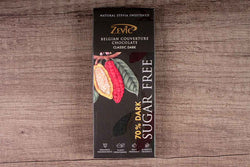 ZEVIC BELGIAN COUVERTURE CLASSIC 70% DARK SUGAR FREE CHOCOLATE 40