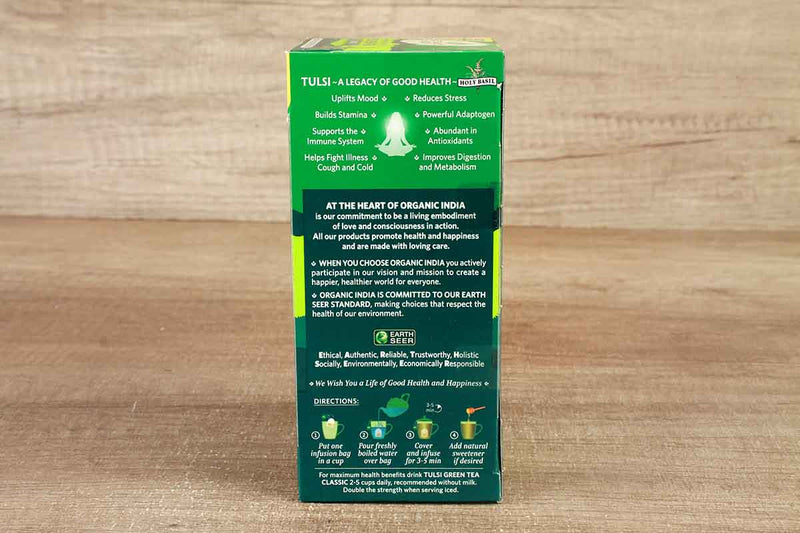 organic india tulsi green tea classic 25 bag 43.5