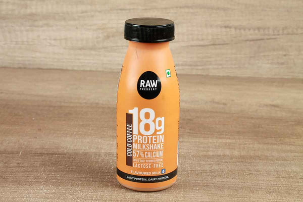 raw cold coffee 18g protein milk shake 200 ml