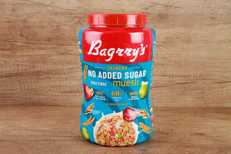 bagrrys crunchy muesli no added sugar 1000 gm