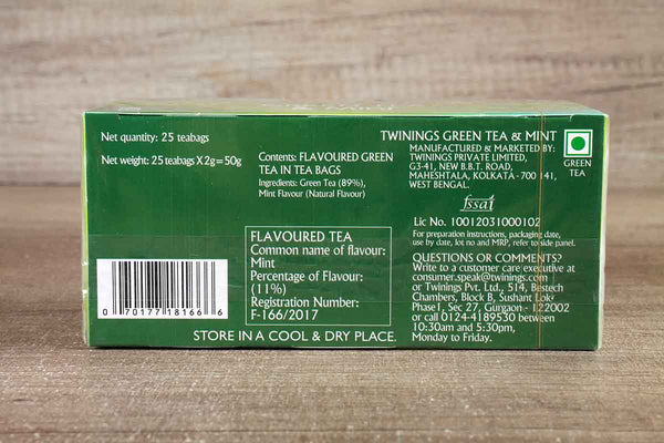 TWININGS MINT GREEN TEA 25 BA