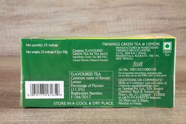 TWININGS GREEN TEA & LEMON 25 BA