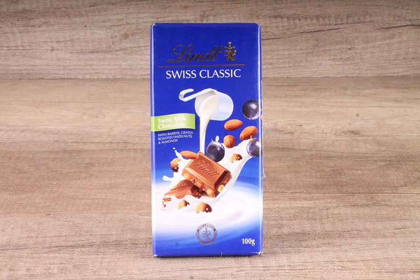lindt excellence milk chocolate raisin 100