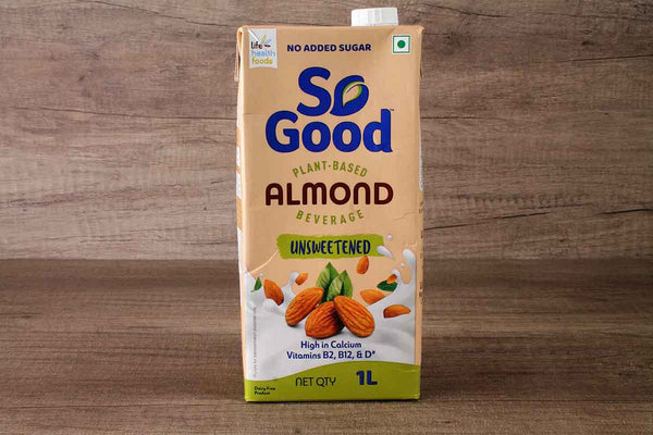 so good almond unsweetened milk 1 ltr