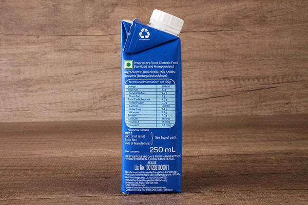 amul lactose free milk 250 ml