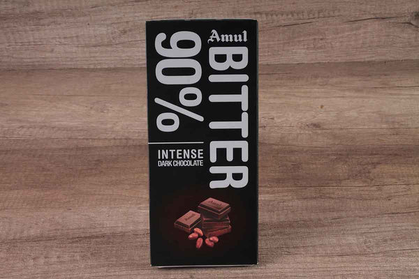 AMUL BITTER 90% INTENSE DARK CHOCOLATE 150
