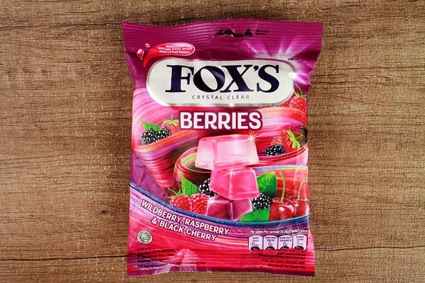 FOXS CRYSTAL CLEAR BERRIES WILDBERRY, RASPBERRY & BLACK CHERRY CANDY 90