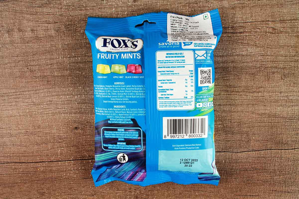FOXS CRYSTAL CLEAR LEMON APPLE BLACK CHERRY FRUITY MINTS 90