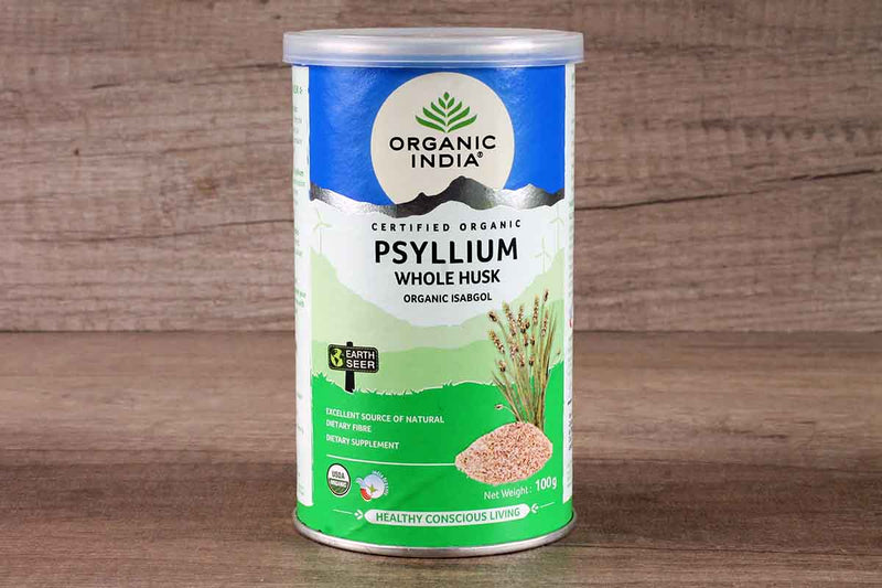 ORGANIC INDIA WHOLE HUSK PSYLLIUM 100 GM