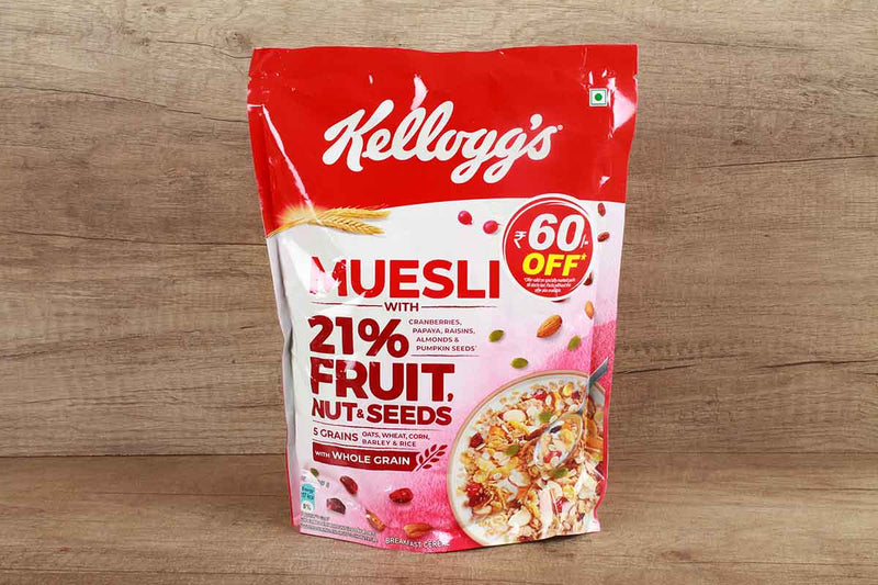 KELLOGGS MUESLI 21% FRUIT NUT 500