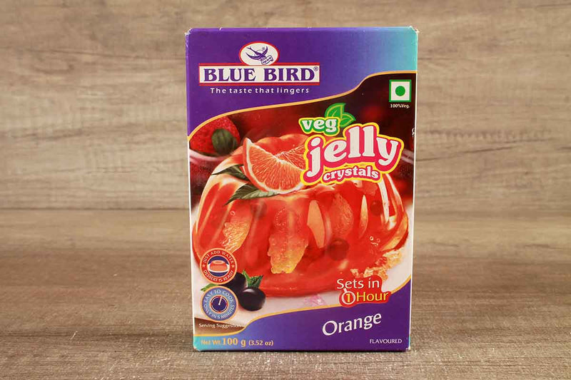 BLUE BIRD VEG JELLY CRYSTALS ORANGE 100