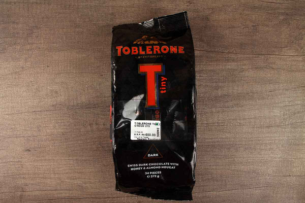 toblerone tiny swiss dark chocolate with honey & almond nougat 34 pieces 272