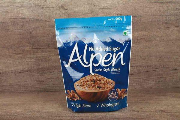 alpen swiss style muesli no added sugar 500