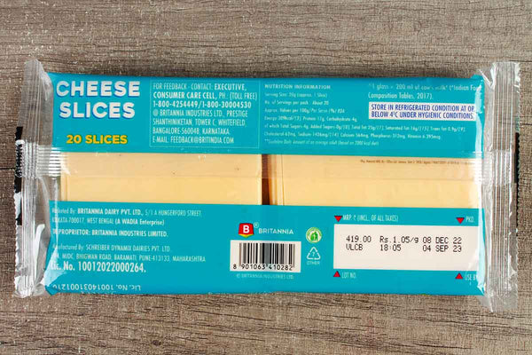 britannia cheese slices 400 gm 20 slice