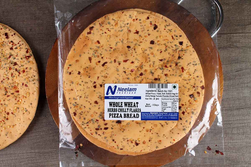 WHOLE WHEAT HERBS CHILLI FLAKES PIZZA BASE 2 PIECE